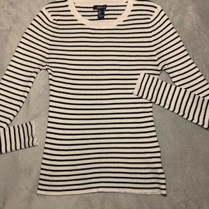 White and Black striped shirt/sweater!